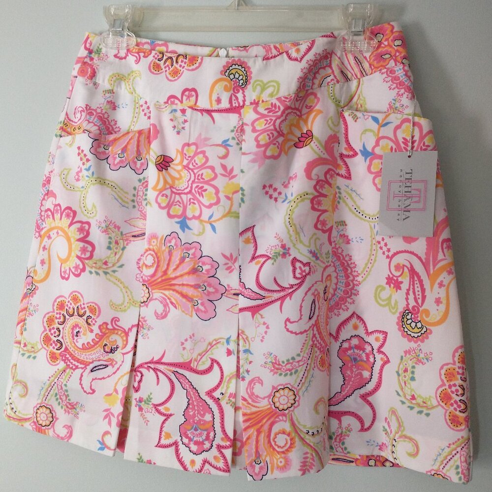 NWT Tehama Paisley Skort with Pockets Size 2